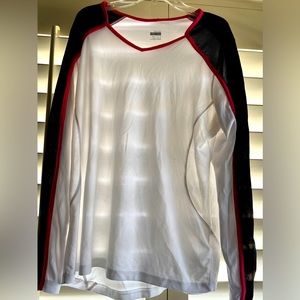 Nike Fit Dry V-Neck Long Sleeve Athletic Top Large